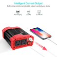 thumbnail image 3 of Inversor de corriente para coche NDDI de 200 W 12 V DC a 110 V AC con USB de 3,1 A., 3 of 7