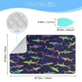 thumbnail image 2 of Ironing Mat Portable Ironing Blanket for Table Top Travel Ironing Pad for Washer Dryer 27.6" x 47.2" Neon Colors Sharks, 2 of 6