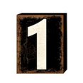 thumbnail image 1 of Black '1' Wood Block Sign, 1 of 1