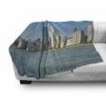 thumbnail image 3 of Illinois Soft Flannel Fleece Blanket, View of Chicago Skyline from Michigan Lake Famous American Town Midwest Panorama, Cozy Plush for Indoor and Outdoor Use, 50" x 70", Slate Blue, by Ambesonne, 3 of 6