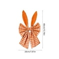 thumbnail image 2 of Easter Bunny Ear Bow Pendant - Cute Party Home Decoration, Soft Fabric Bow with Bunny Ears, Versatile Ornament for Hair, Gifts, Wreaths & Spring Celebrations, Adorable Holiday Accent, 16*8in, Orange, 2 of 6