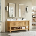 thumbnail image 3 of Paris 72" Double Bath Vanity in Acacia Classic Grey with White Quartz Stone Top, 3 of 16