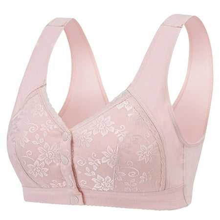 Fsqjgq Womens Underwear Wireless Bras for Women Adhesive Bras Front Closure Cotton Bras Comfort No Underwire Seamless Bra Plus Size Wireless Bra Nipple Covers Seamless Full Figure Bras Corsets