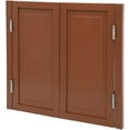 thumbnail image 3 of Swinging Doors Cafe Doors, Interior Solid Wood Swing Door with Metal Hinges, Cafe Saloon Doors, Bar Saloon Swinging Doors for Kitchen Stairs Bedroom Entrance Partition (Brown, 35.43" x 35.43"), 3 of 9