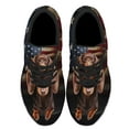 thumbnail image 2 of Chocolate and Tan Dachshund Shoes Sneakers Black Size 11, 2 of 7