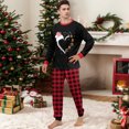 thumbnail image 2 of Matching Family Christmas Pajamas Holiday Christmas Print Tops and Plaid Pants Pjs Soft Sleepwear Loungewear, 2 of 6