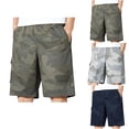 thumbnail image 7 of Lovskoo Men's Casual Classic Shorts Athletic Plus Size Cotton Sweat Shorts Printed Summer 2024 Shorts Loose Straight Leg Shorts Blue L, 7 of 7