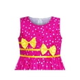 thumbnail image 4 of Girls Dress Flower Yellow Bow Tie Summer Sundress 7-8 Years, 4 of 7