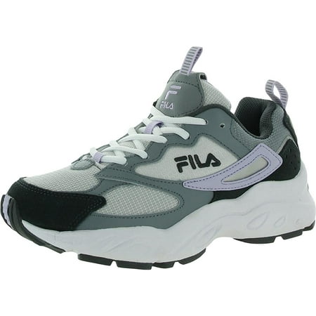 Used Fila Womens Envizion Running Walking Casual Shoes,Grey/Lilac,7.5M