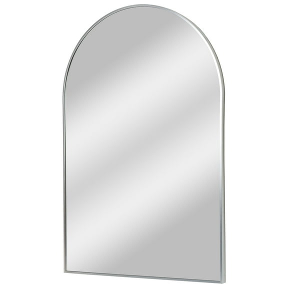 Head West Arch Shaped Thin Metal Frame Modern Wall Vanity Accent Mirror - 24" x 36"