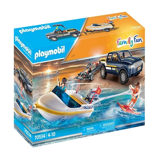 Playmobil Family Fun Pick Up con Lancha Rapida 70534 Bodega