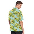 thumbnail image 4 of Green Turtles Men's Hawaiian Wrinkle Free Button Down Short Sleeve Shirt Casual Shirts Beach Shirts, 4 of 8