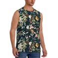 thumbnail image 2 of Fotbe Watercolor Floral Men's Camiseta sin Mangas Estampada para Hombres, Playera Casual para Gimnasio, Entrenamiento, Playa-Large, 2 of 7