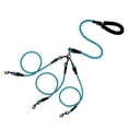 thumbnail image 1 of Djiypn 3 in 1 Durable Nylon Dog Leash with Padded Handle, 360° Swivel No Tangle Climbing Rope Removable Pet Traction Rope, 4.8Ft Lead for Puppy Dogs, Sky Blue, 1 of 6