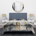 thumbnail image 3 of Designart "modern Cityscape IV" Abstract Collages Bedding Covert Set - Transitional Yellow Abstract Bed Set With 2 Shams, 3 of 6