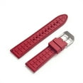 thumbnail image 2 of CRAFTER BLUE UX05 Curved End Watch Band Rubber Strap Replacement for All 22mm Width Lug Watches, Red with Black Thread, 2 of 6