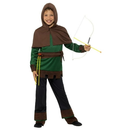 Green and Brown Robin Hood Boy Child Halloween Costume -
