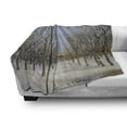 thumbnail image 3 of Country Soft Flannel Fleece Blanket, Winter Scene of Historical Eiffel Tower in Paris Snowy City Europe Urban View, Cozy Plush for Indoor and Outdoor Use, 70" x 90", White Blue Grey, by Ambesonne, 3 of 6