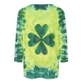 thumbnail image 4 of Mceream St Patty's Day Shirt Women 2026 Casual Plus Size Crew Neck 3/4 Sleeve Irish Clover Tees Funny Saint Patrick's Tunic Tops Graphic Summer Shirts Green XXXL, 4 of 5