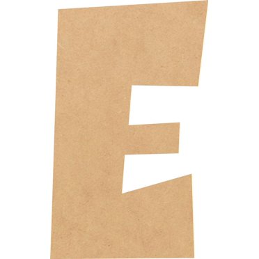 4-Inch Blank Wooden Letter E - Unfinished MDF Craft Letter For DIY, Monograms, Home Decor (USA Made)