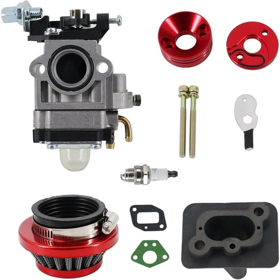 SONGAU 15mm Replace Carburetor kit Air Filter Manifold Inatake Pipe Compitable with 33cc 43cc 47cc 49cc 50cc 2 Stroke Carburetor Pocket Bike Atv Stand-up Scooters Dirt Bikes