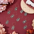 thumbnail image 4 of 10pcs Tarot Wine Glass Charms Alloy Enamel Tarot Charms and Brass Beading Hoop Rings Light Gold Drink Markers for Wine Tasting Party Decor, 4 of 7