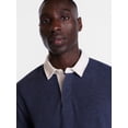 thumbnail image 4 of George Men's and Big Men's Rugby Shirt with Long Sleeve, Size S-3XL, 4 of 5