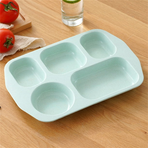Lonchera, cajas bento reutilizables con 5 compartimentos para niños y adultos. Almacenamiento de contenedores para la preparación de comidas.