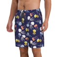 thumbnail image 2 of KLL Colorful Jellyfish Men's Casual Summer Beach Shorts Hawaiian Shorts with Pockets-XX-Large, 2 of 5