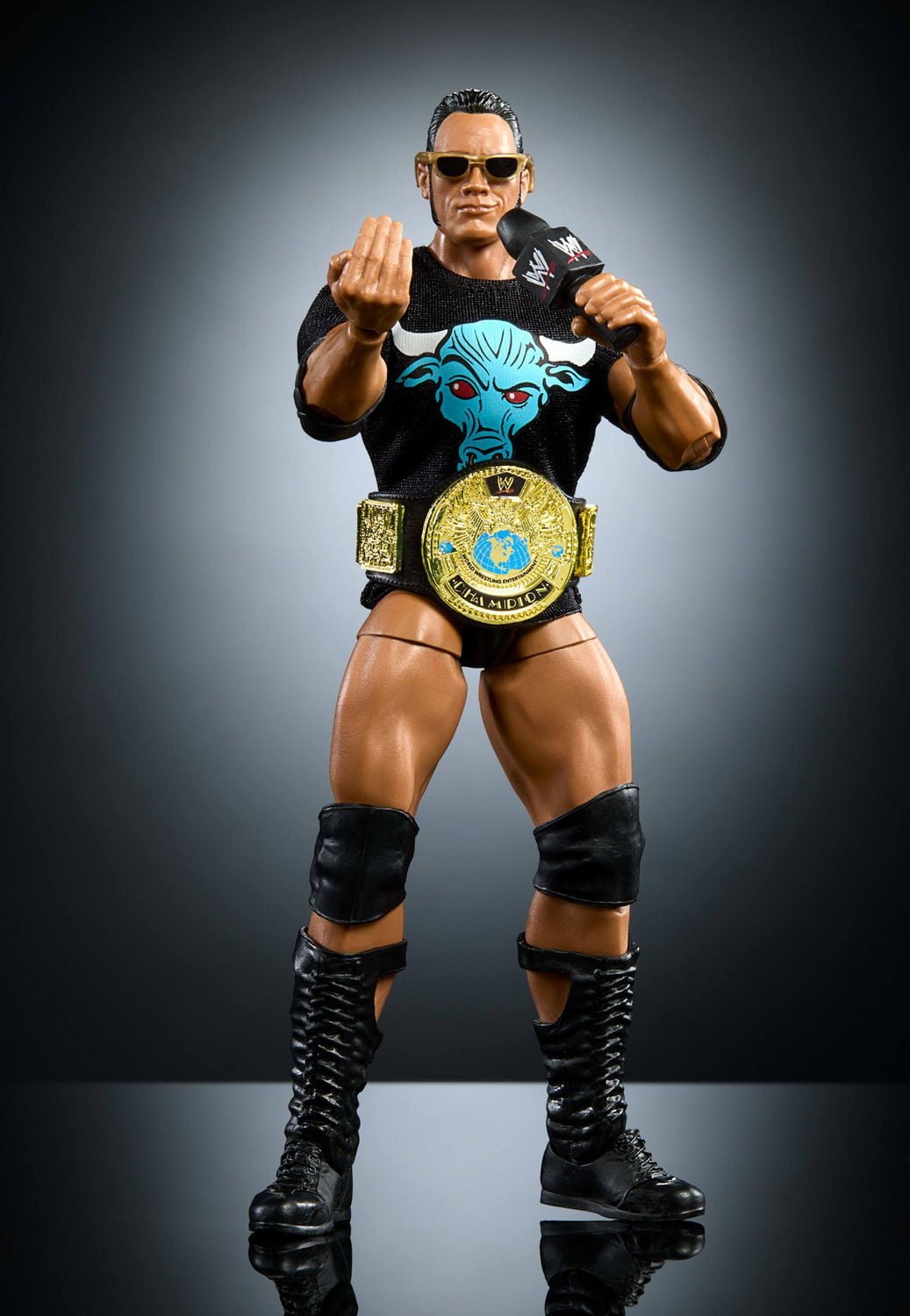 WWE Ultimate Edition The Rock Action Figure & Accessories Set, 6-inch Collectible, 30 Articulation Points