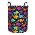 thumbnail image 2 of Balery Colorful Dinosaur Round Laundry Basket with Handles Waterproof Freestanding Laundry Hamper for Clothes Toys in the Dorm and Family-, 2 of 8