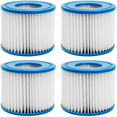 Type VI Inflatable Hot Tub Filters Cartridge And SPA Filters Replacements Compatible With Coleman Saluspa 90352E 58323 90427E, Lay-Z-Spa Hot Tub Filter Cartridge, 4 Pack