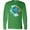 Kelly Green, variant on Inktastic Earth Day Turtle Planet with Waves and Birds Long Sleeve T-Shirt