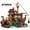 NO Box, variant on Creative Medieval Pirate Island Fortress Castle Building Blocks Adventure Ship Log Cabin Model Boat Assemble Bricks Toy Kid Gift