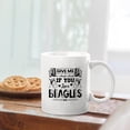 thumbnail image 2 of Awesome Give Me A Whoof Whoof If You Love Beagles Pottery Coffee Mug, Beagle Tea Mug, Beagle Cup Gift Ideas For Men / Women, Beagle White Ceramic Teacup 11 Oz., 2 of 7