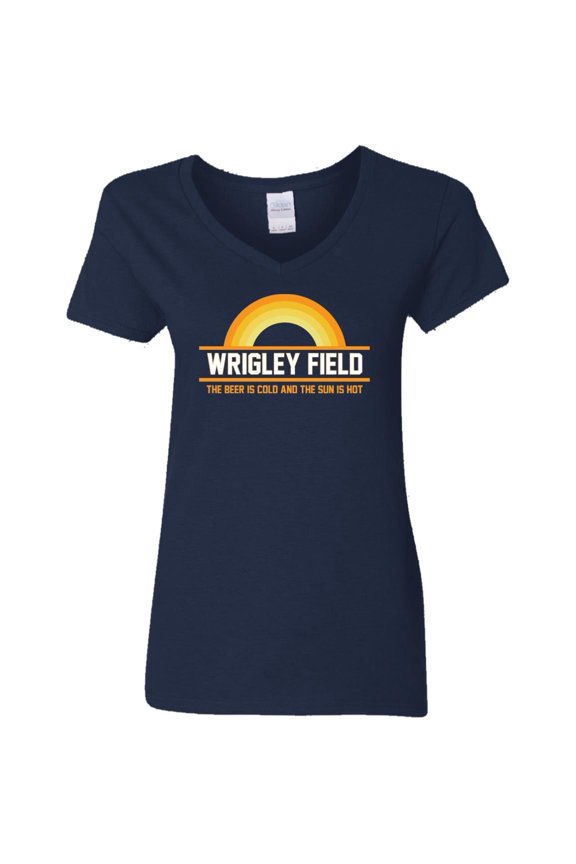 Wrigley Field Sunshine &amp; Beer Ladies' V-Neck T-Shirt