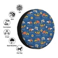 thumbnail image 4 of Yiaed Construction Vehicles Print Tire Wheel Cover, Waterproof Spare Tire Cover Fit for Jeep, Truck,Trailer, RV, SUV, Camper and Most Vehicle-14 inch, 4 of 6