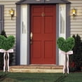 thumbnail image 4 of DAMAI 2.5 Ft Boxwood Heart Topiary Outdoor Set of 2, Valentine's Day Heart Shaped Topiary Trees with Bow, Artificial Greenery Decorations Planter Pots for Indoor & Home Decor, 4 of 5