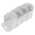 thumbnail image 1 of 4 piezas de soporte para barra de toalla, barra de ducha, barra de cortina, brida para asiento, barra colgante de acero inoxidable blanco, 1 of 6