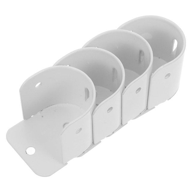 4 piezas de soporte para barra de toalla, barra de ducha, barra de cortina, brida para asiento, barra colgante de acero inoxidable blanco