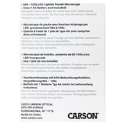 Carson MicroBrite Plus 60x-120x LED Lighted Pocket Microscope, Portable Handheld Microscope for Adults, Mini Microscope for Student Science Lab, STEM Educational Portable Microscope (MM-300)