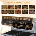thumbnail image 3 of 10-in-1 Air Fryer 9.5 QT, Large Airfryer with 2 Independent Frying Baskets, Sync Finish & Match Cook, Shake Reminder, Wide Temperature 80-450°F, Roast Bake Defrost Dehydrate, Grey, 3 of 5