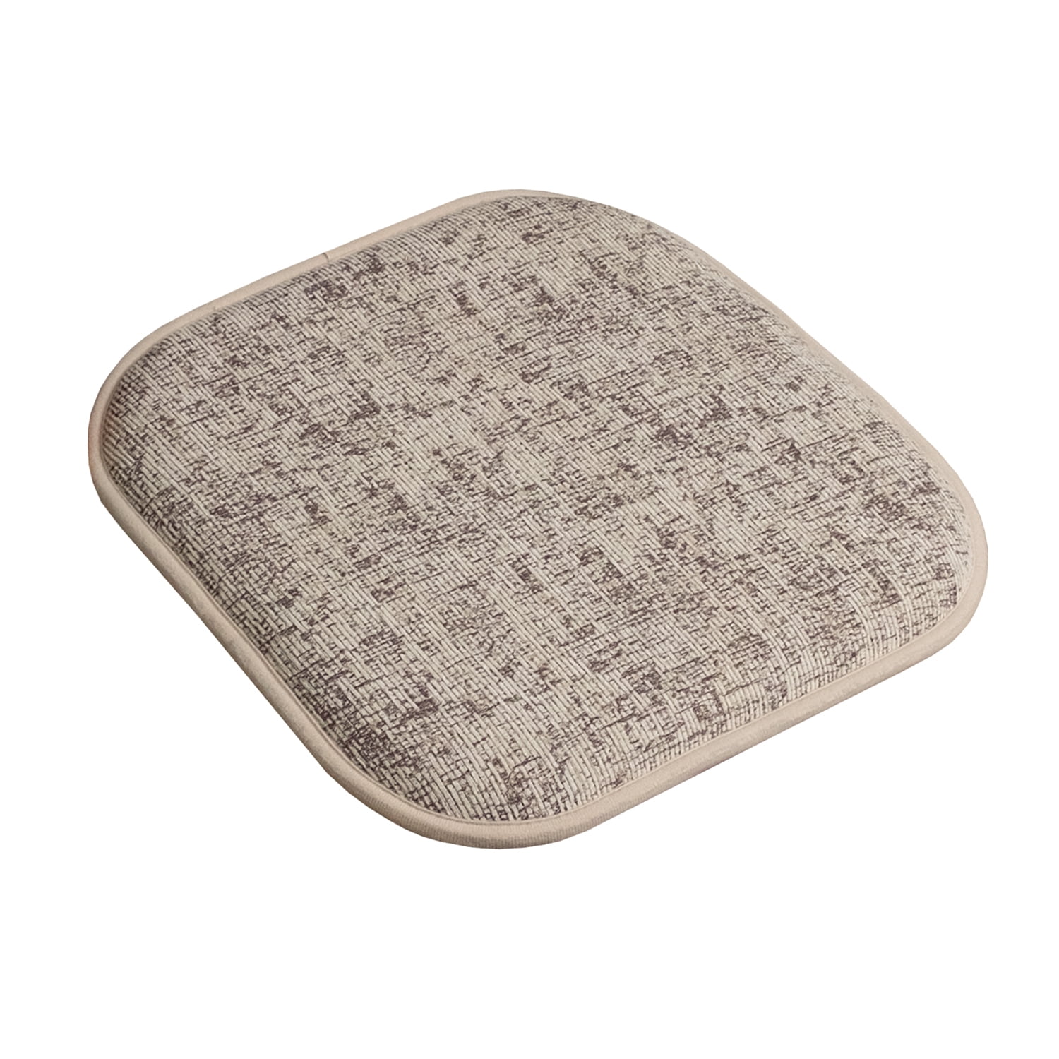 Broadway Memory Foam No Slip Back 16 x 16 Chair Pad Cushion 4 Pack - Cream-Chocolate