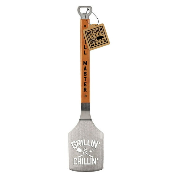Open Road Brands Butcher Baker BBQ Maker Metal/Wood Bottle Opener/Spatula
