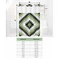 thumbnail image 6 of No Hook Shower Curtain with Snap in Liner, Boho Moroccan Sage Green Black and White Striped Geometric Shower Curtains for Bathroom, Washable Shower Curtain Liner Set with Mesh Top Window, 54"x78", 6 of 6