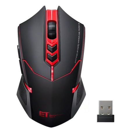 VicTsing 2400DPI Adjustable 2.4G Wireless Professional Gaming Mouse for Notebook PC Laptop Computer (Best Wireless Gaming Mouse)