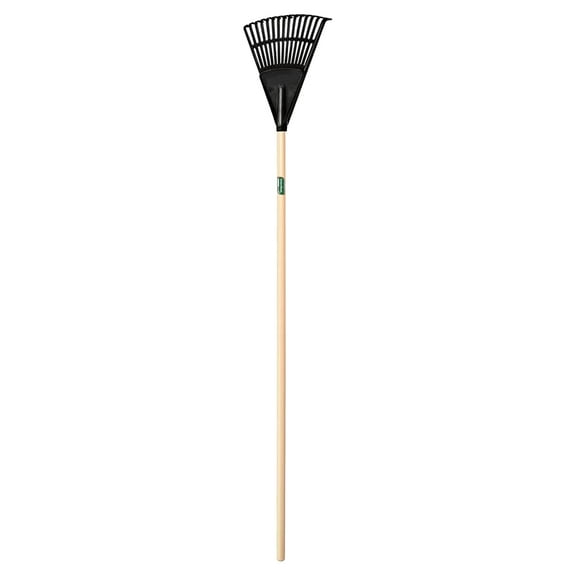 Union Tools 8 in Polypropylene Shrub Rake, 15 Tines, 43 in L Wood Handle 64197GR