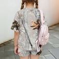 thumbnail image 6 of Grblisyd Outfits for Girls 10-12 Camo Maple Leaf Print Short Sleeve Crew Neck Tee Shirt and Loose Shorts Set Cute Summer Outfits, 6 of 6