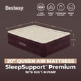 thumbnail image 3 of Bestway Maroon SleepSupport Premium Air Mattress Queen 20” with Built-in AC Pump, 3 of 10