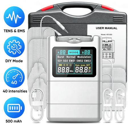 FRESHDEW TENS, Pulse Muscle Stimulator, EMS Dual Channel wit - TENS Unit by FRESHDEW for Pain Relief